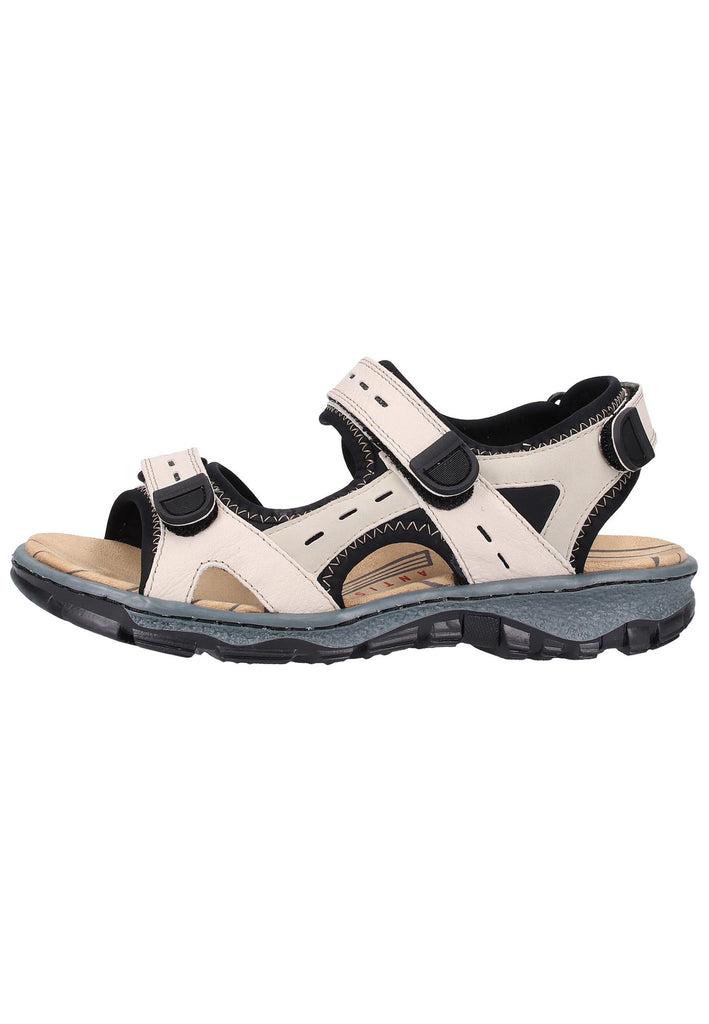 Rieker Wanderschuhe Leder Beige/Schwarz - surf4shoes
