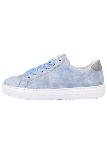 Rieker Sneaker Lederimitat Blau/Grau - surf4shoes