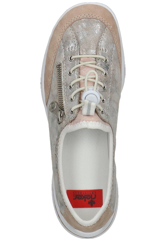 Rieker Halbschuhe Lederimitat Altrosa - surf4shoes