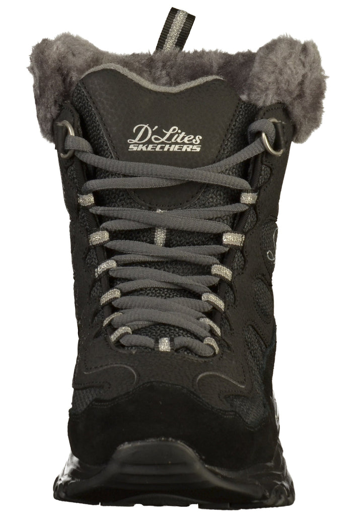 Skechers Stiefelette Lederimitat/Textil Schwarz - surf4shoes