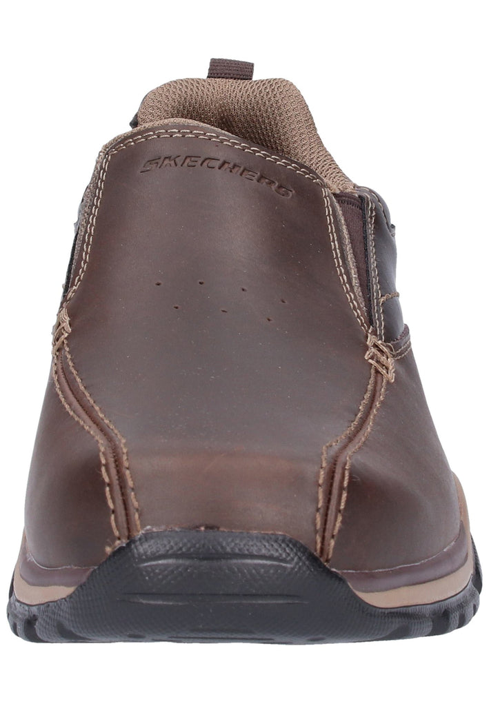 Skechers Slipper Leder/Textil Dunkelbraun - surf4shoes