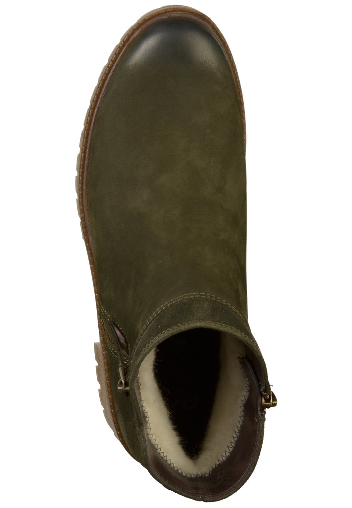 ara Stiefelette Nubukleder Oliv - surf4shoes
