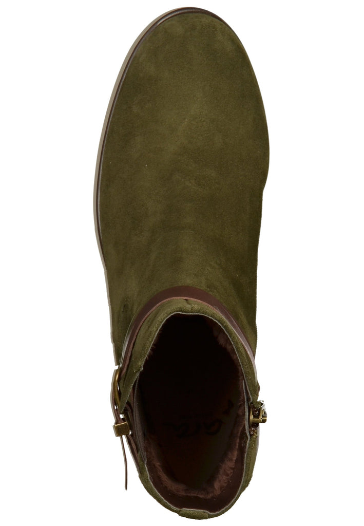 ara Stiefelette Veloursleder Oliv - surf4shoes