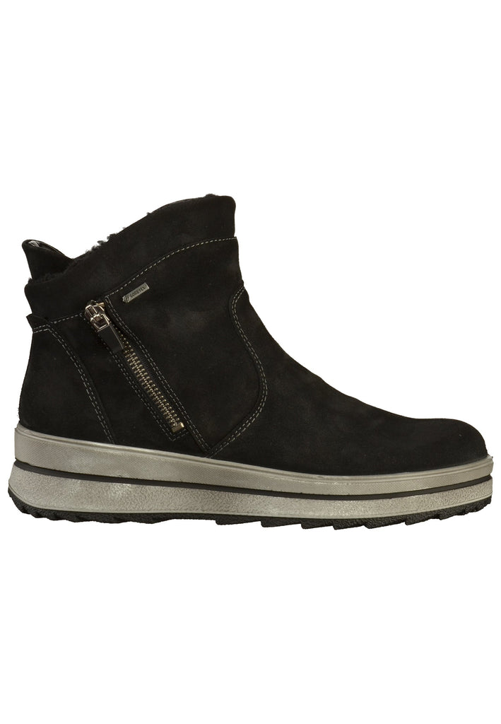 ara Stiefelette Leder Schwarz Warmfutter - surf4shoes