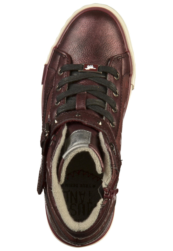 Mustang Sneaker Lederimitat Bordeaux - surf4shoes
