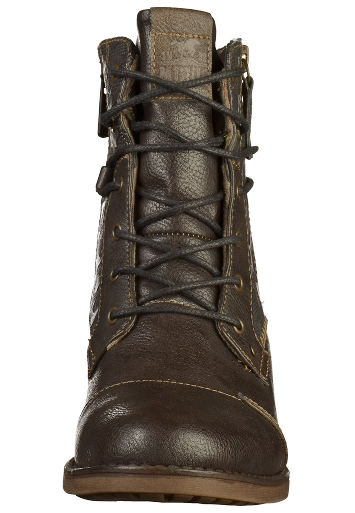 Mustang Stiefelette Lederimitat/Textil Mokka - surf4shoes