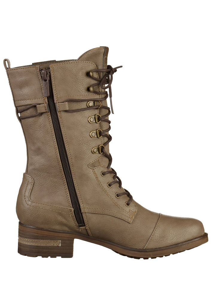 Mustang Stiefel Lederimitat Taupe - surf4shoes