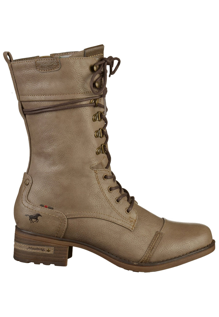 Mustang Stiefel Lederimitat Taupe - surf4shoes