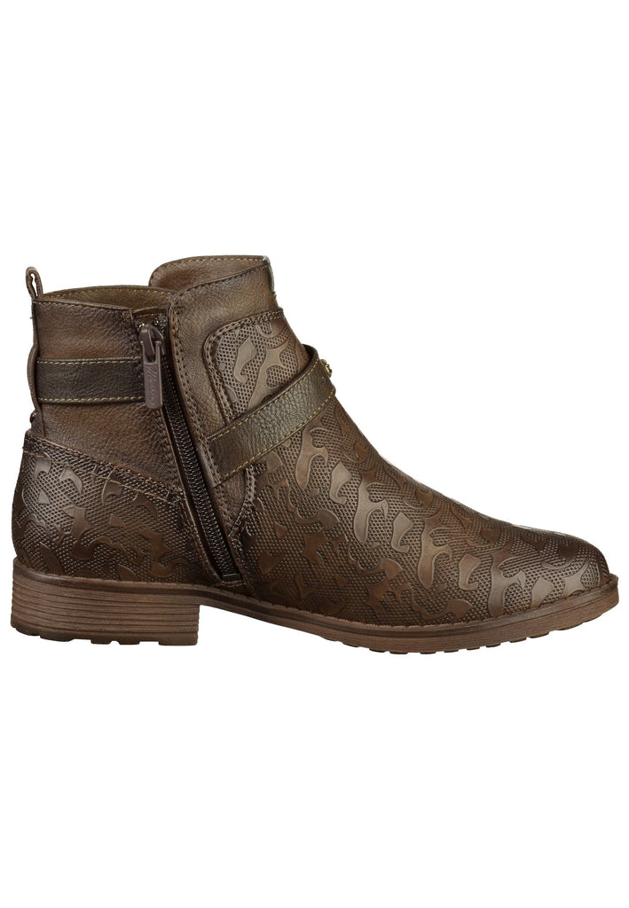 Mustang Stiefelette Lederimitat Mittelbraun - surf4shoes