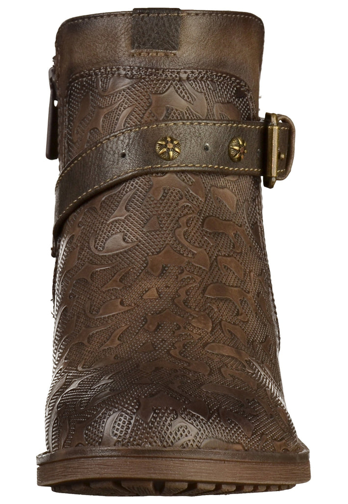 Mustang Stiefelette Lederimitat Mittelbraun - surf4shoes