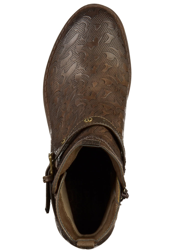 Mustang Stiefelette Lederimitat Mittelbraun - surf4shoes