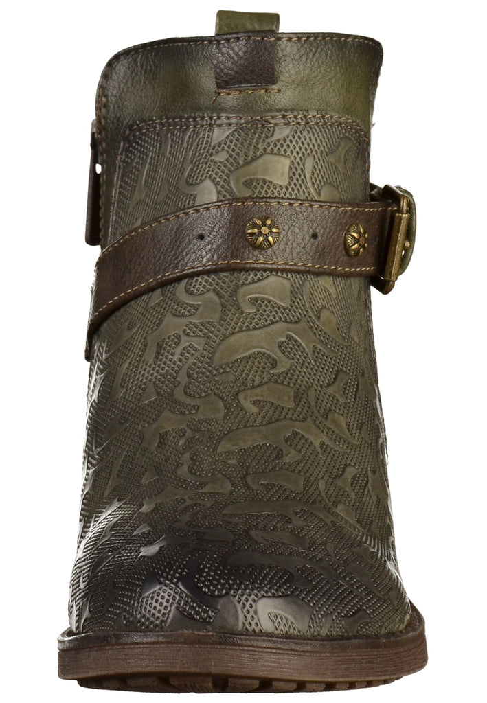 Mustang Stiefelette Lederimitat Oliv - surf4shoes