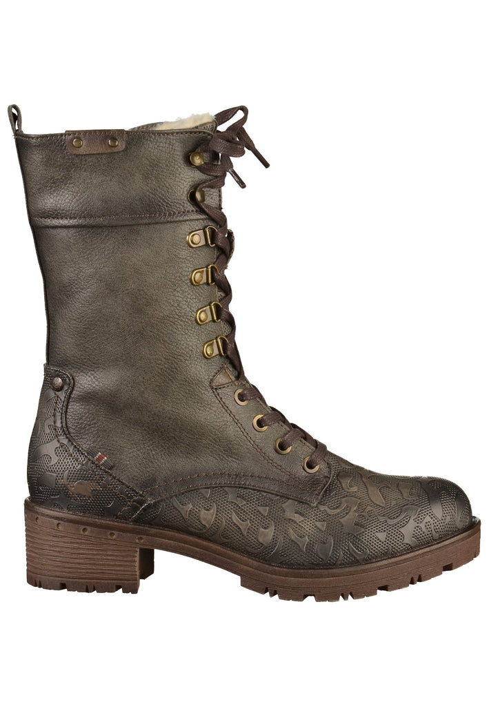 Mustang Stiefel Lederimitat Dunkelgrau - surf4shoes
