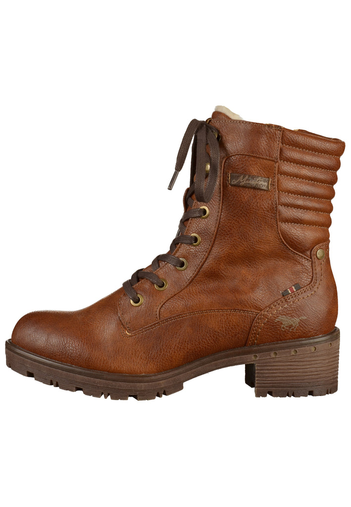 Mustang Stiefelette Lederimitat Kastanie - surf4shoes