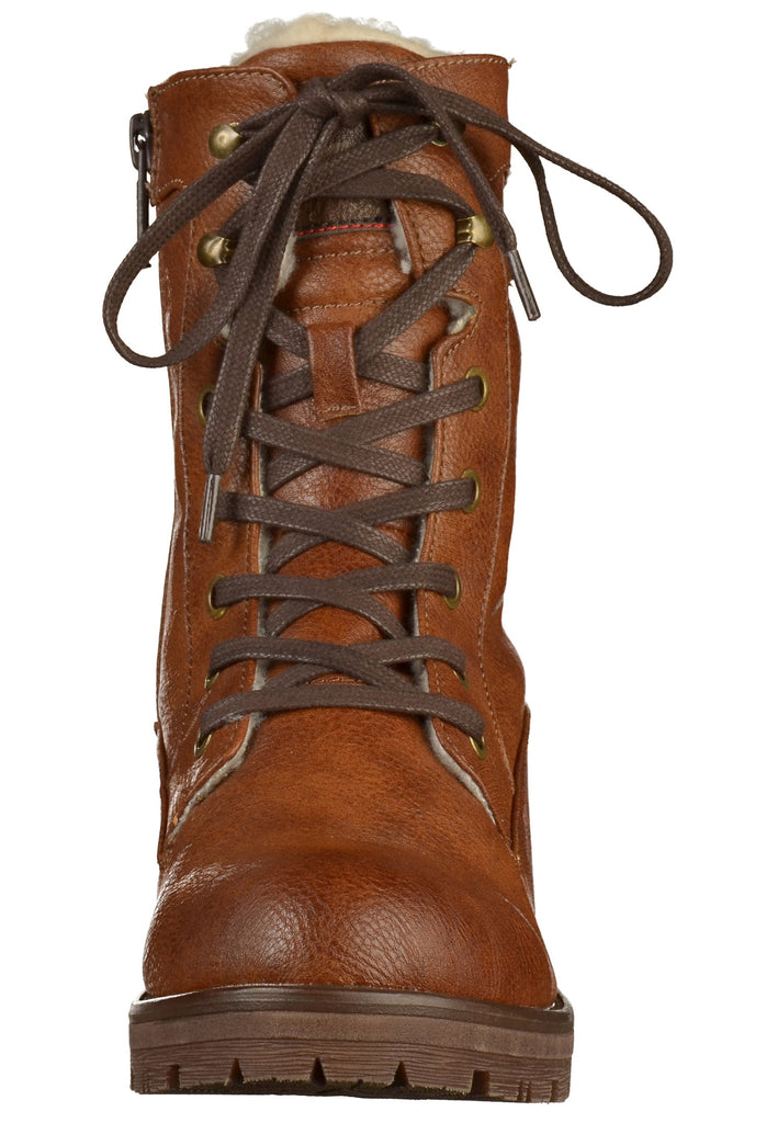 Mustang Stiefelette Lederimitat Kastanie - surf4shoes