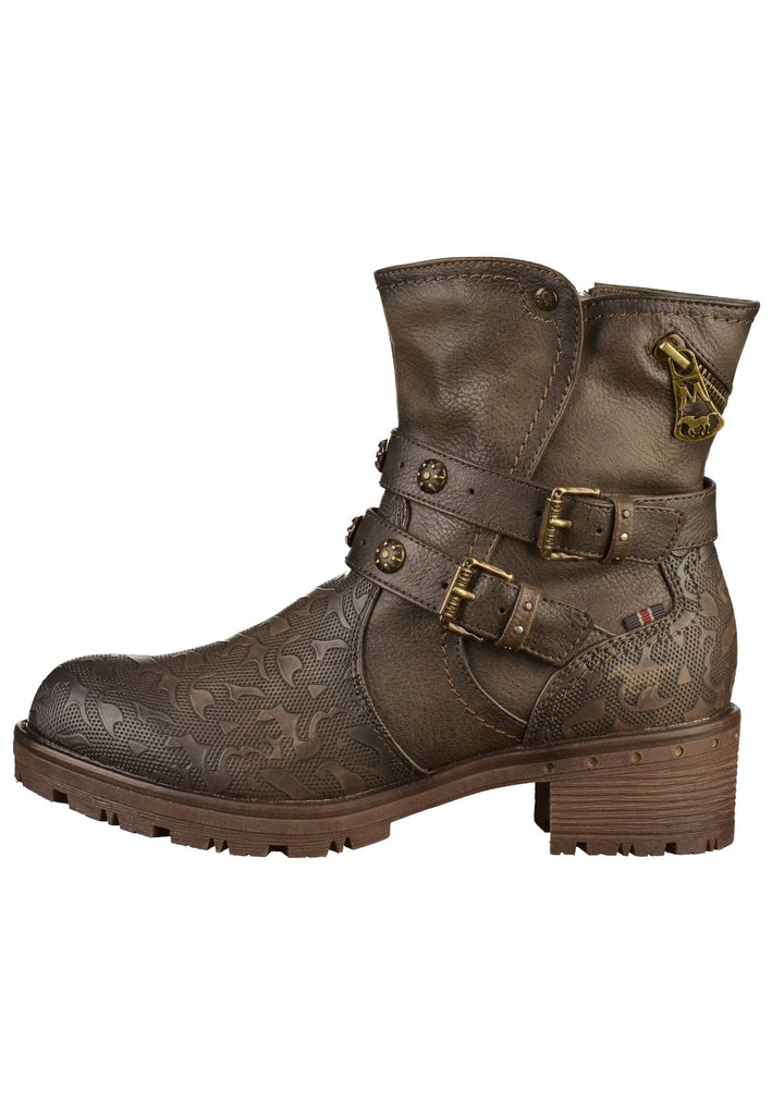 Mustang Stiefelette Lederimitat Cigar - surf4shoes
