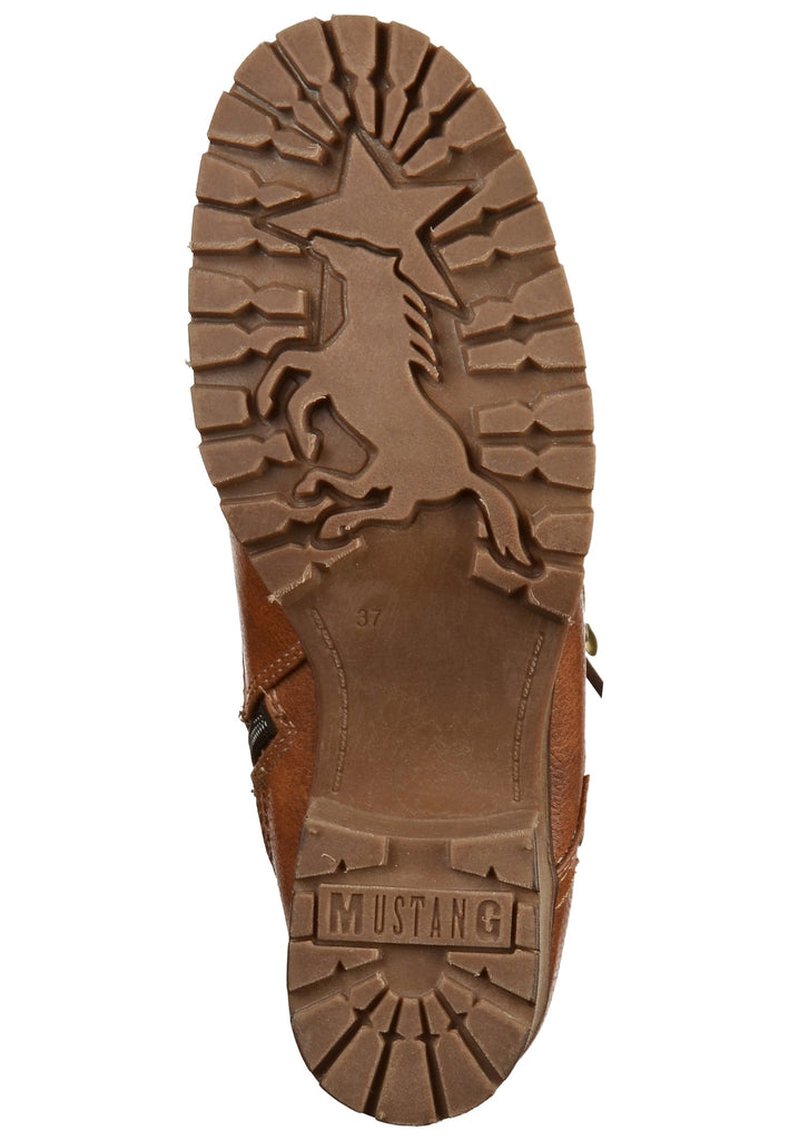 Mustang Stiefelette Lederimitat/Textil Kastanie - surf4shoes