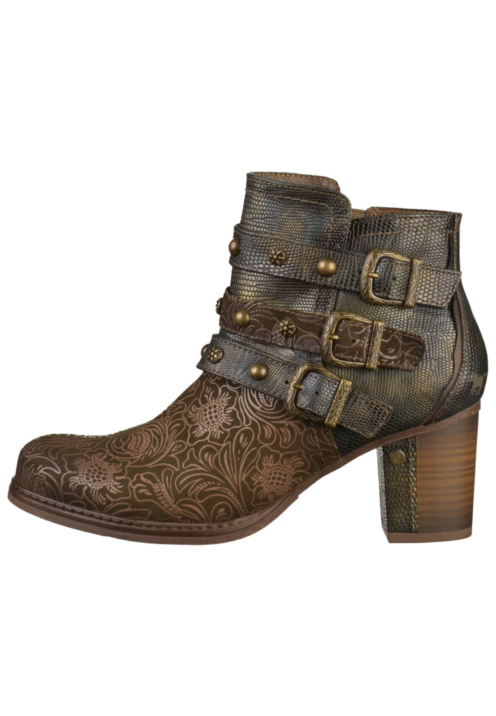Mustang Stiefelette Lederimitat/Textil Oliv - surf4shoes