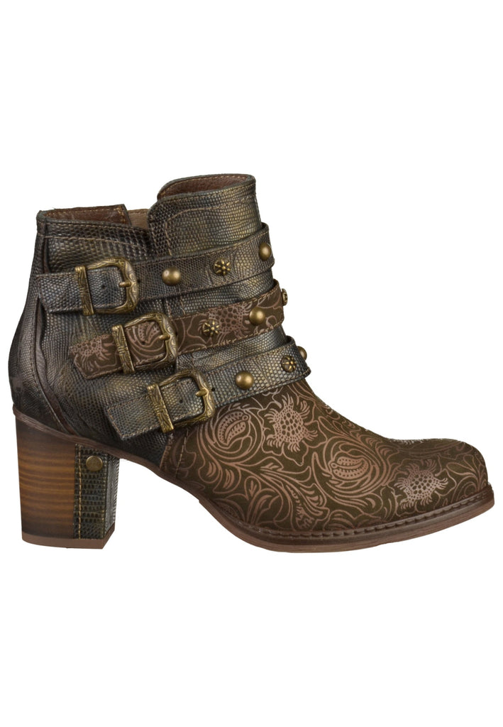 Mustang Stiefelette Lederimitat/Textil Oliv - surf4shoes