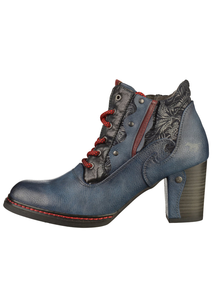Mustang Stiefelette Lederimitat/Textil Blau - surf4shoes