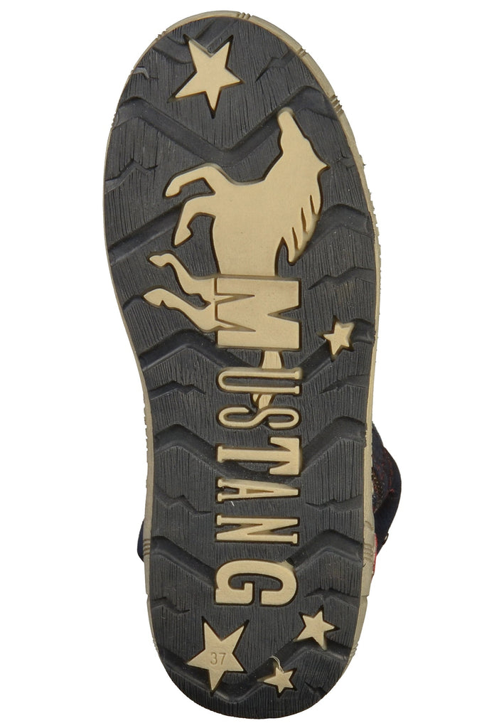 Mustang Stiefelette Lederimitat/Textil Dunkelblau - surf4shoes