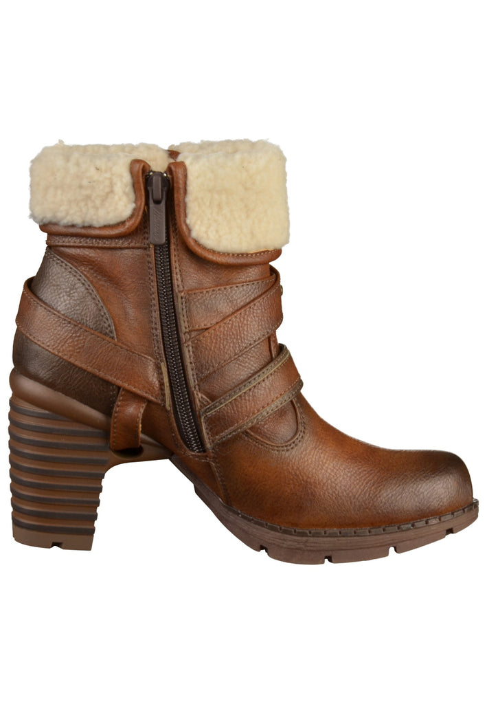 Mustang Stiefelette Lederimitat Kastanie - surf4shoes