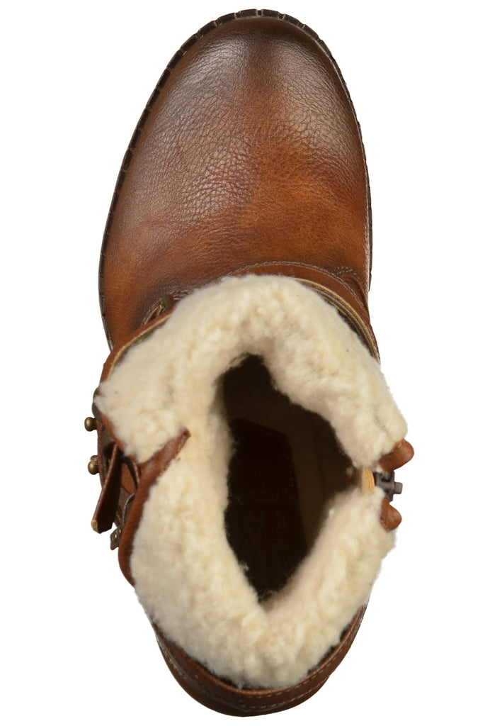 Mustang Stiefelette Lederimitat Kastanie - surf4shoes