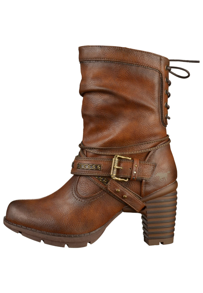 Mustang Stiefel Lederimitat Kastanie - surf4shoes