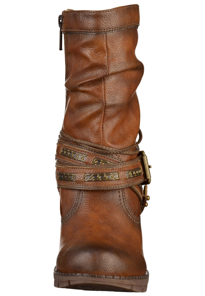 Mustang Stiefel Lederimitat Kastanie - surf4shoes