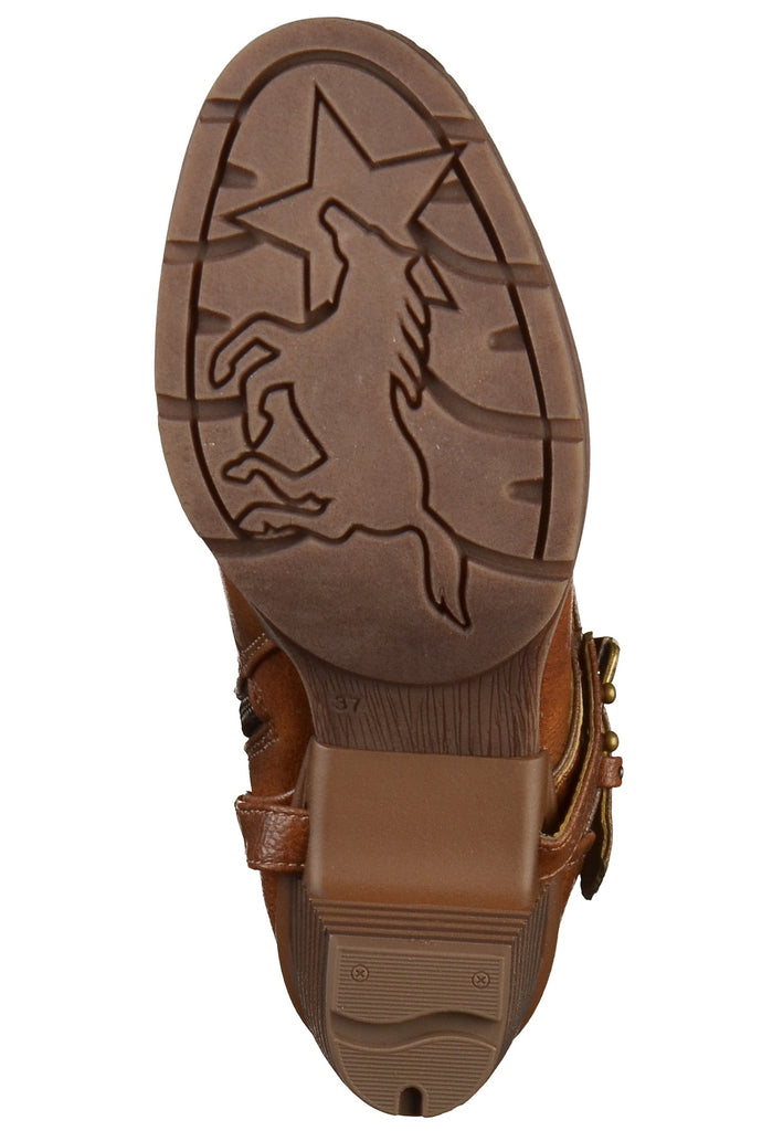 Mustang Stiefel Lederimitat Kastanie - surf4shoes