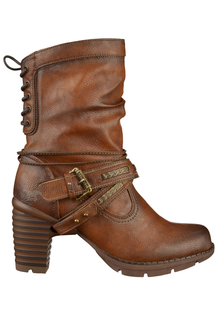 Mustang Stiefel Lederimitat Kastanie - surf4shoes