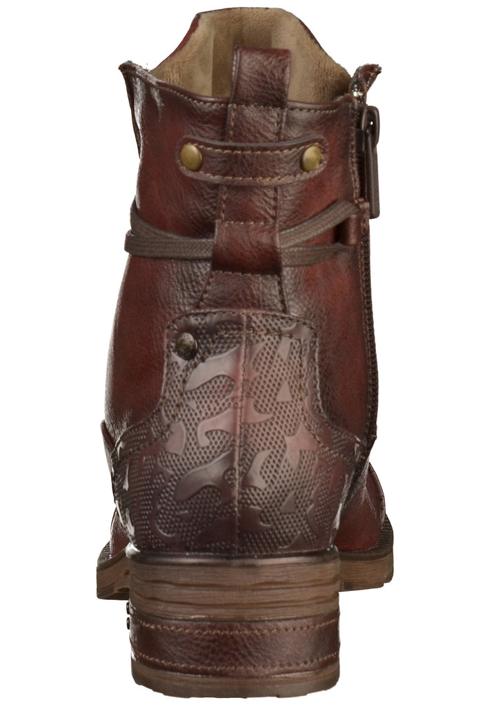 Mustang Stiefelette Lederimitat Bordeaux - surf4shoes