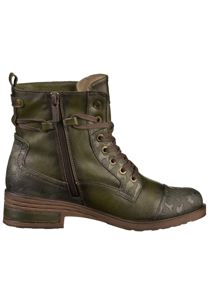 Mustang Stiefelette Lederimitat Oliv - surf4shoes
