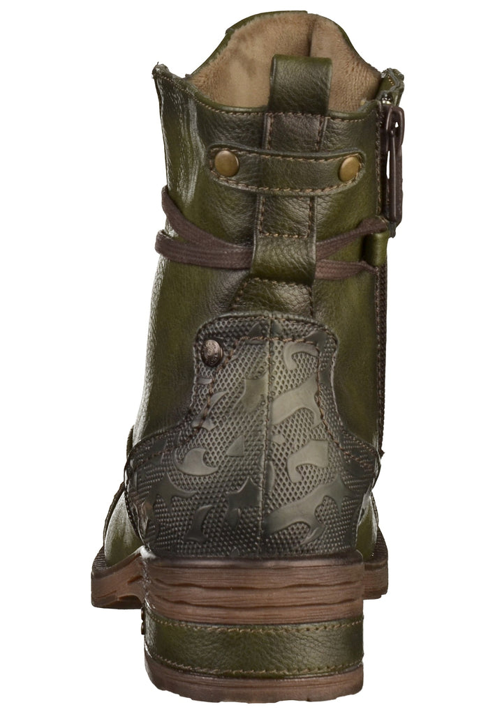 Mustang Stiefelette Lederimitat Oliv - surf4shoes