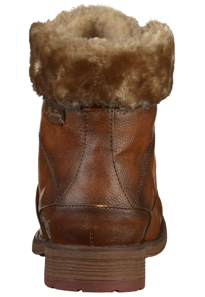 Mustang Stiefelette Lederimitat/Textil Kastanie - surf4shoes