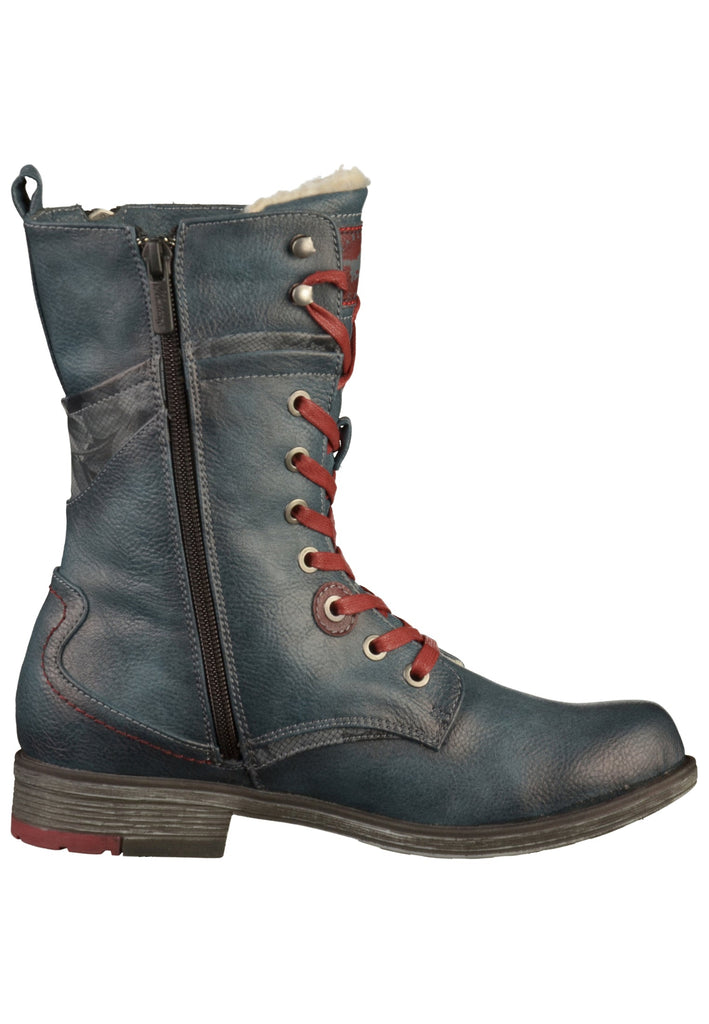Mustang Stiefel Lederimitat Dunkelblau - surf4shoes