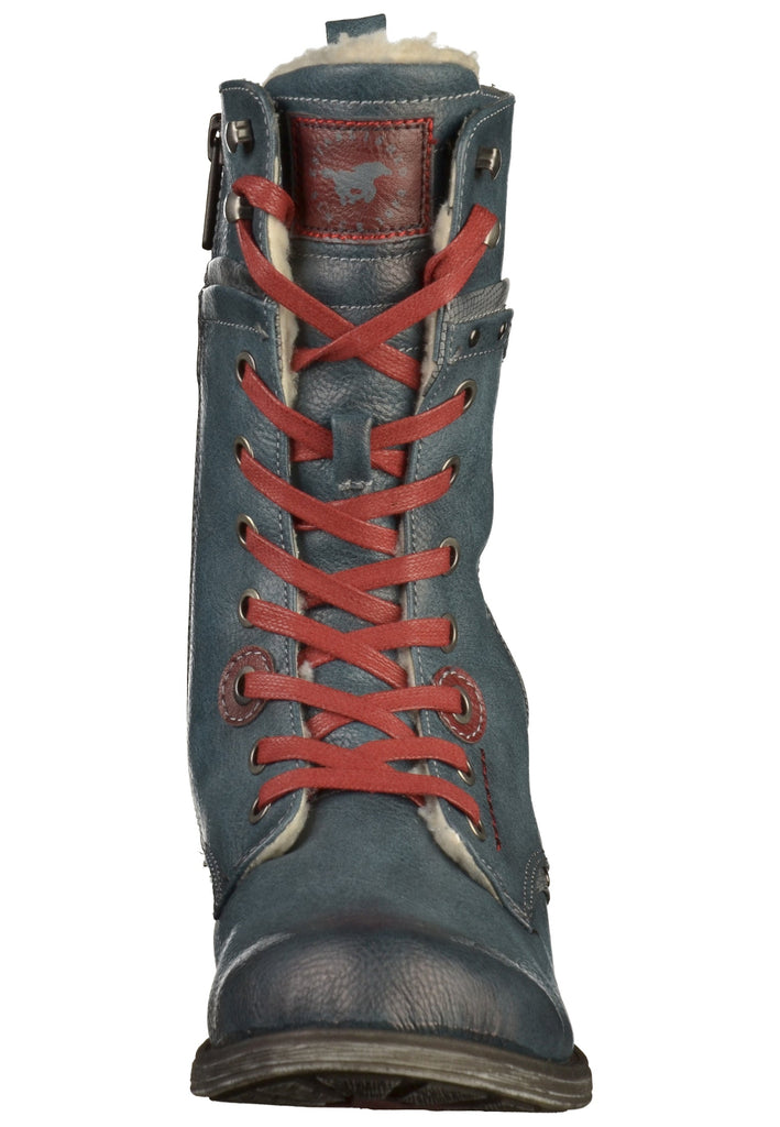 Mustang Stiefel Lederimitat Dunkelblau - surf4shoes