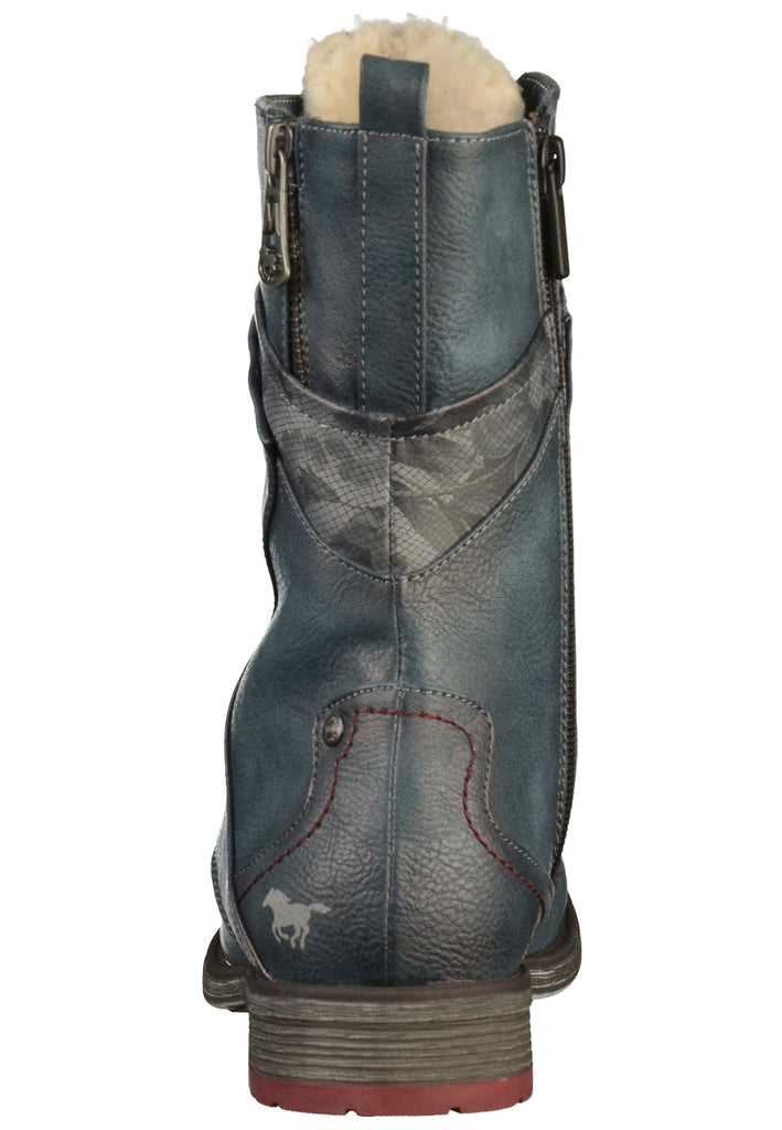 Mustang Stiefel Lederimitat Dunkelblau - surf4shoes