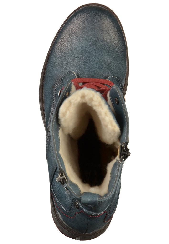 Mustang Stiefel Lederimitat Dunkelblau - surf4shoes