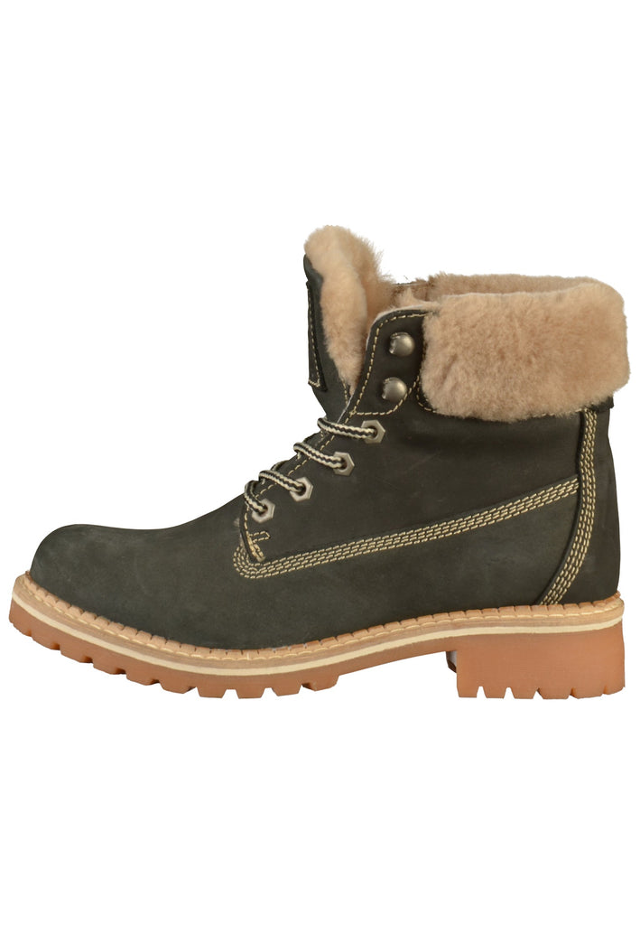 Mustang Stiefelette Leder Schwarz - surf4shoes