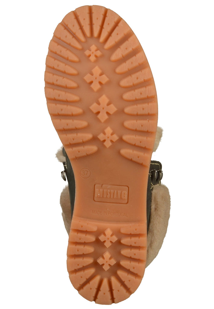 Mustang Stiefelette Leder Schwarz - surf4shoes