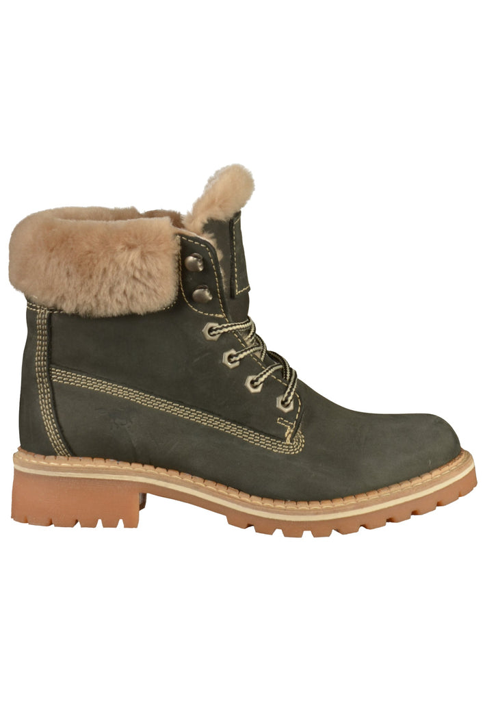 Mustang Stiefelette Leder Schwarz - surf4shoes