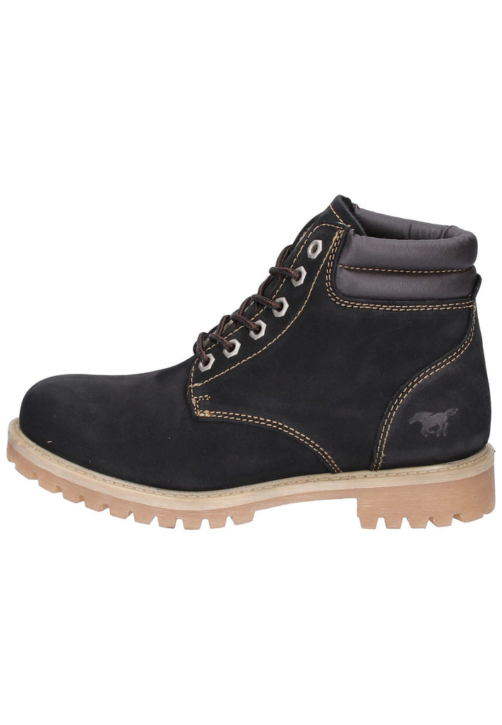 Mustang Stiefelette Leder Schwarz - surf4shoes