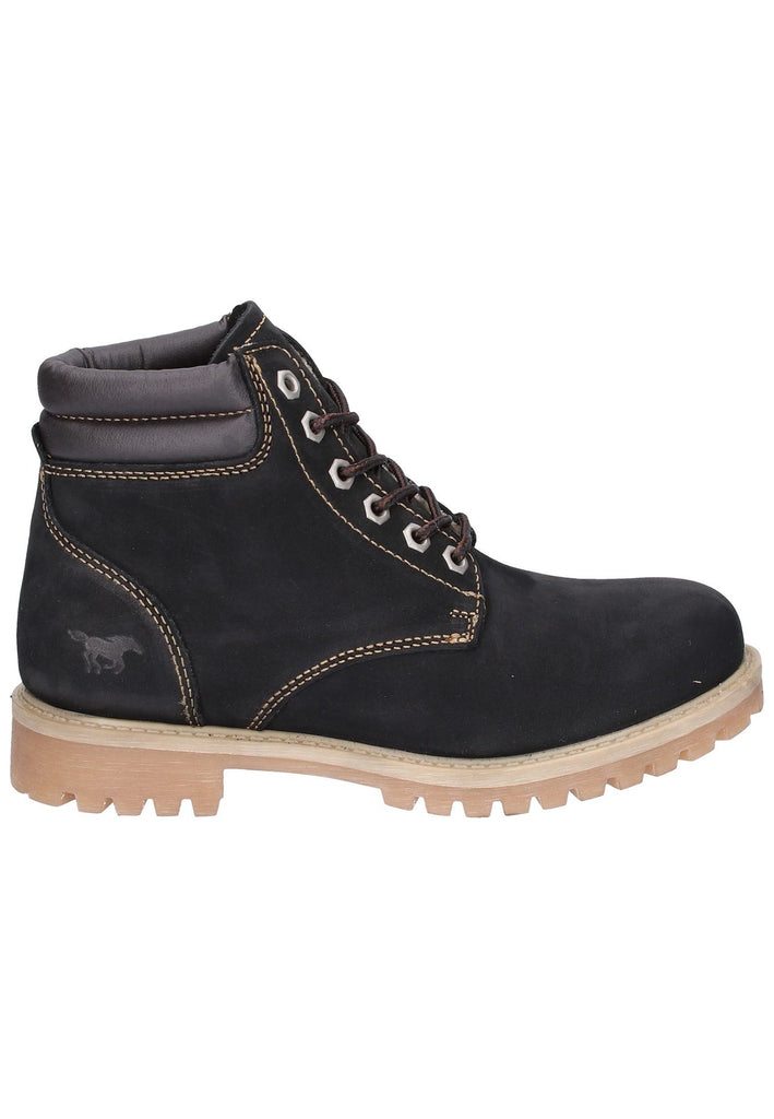 Mustang Stiefelette Leder Schwarz - surf4shoes