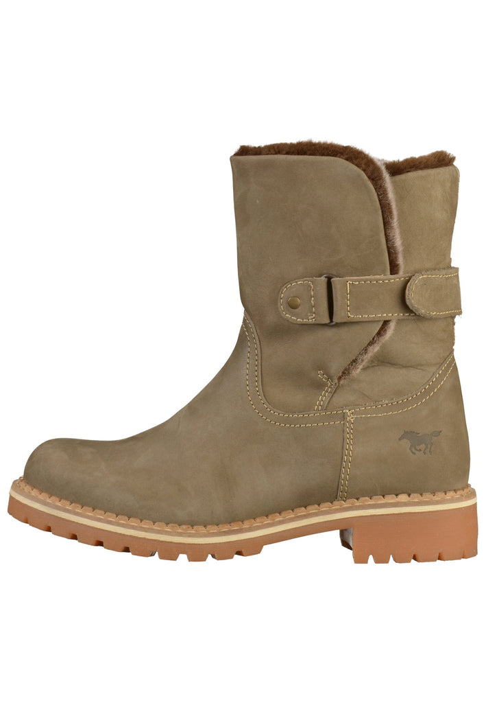 Mustang Stiefelette Leder Taupe - surf4shoes