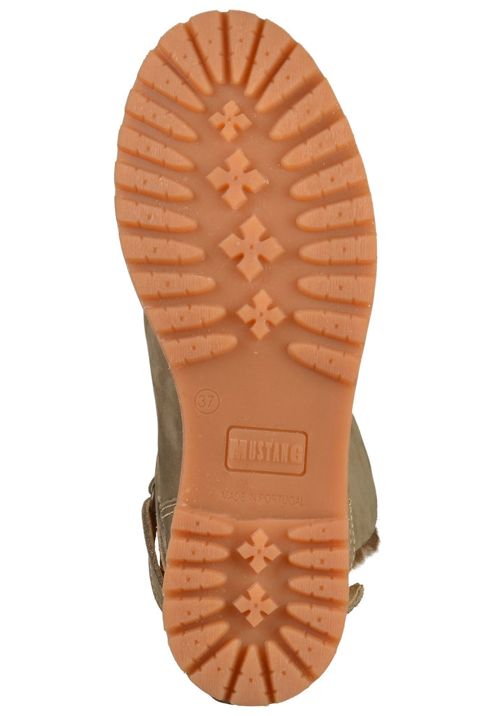 Mustang Stiefelette Leder Taupe - surf4shoes