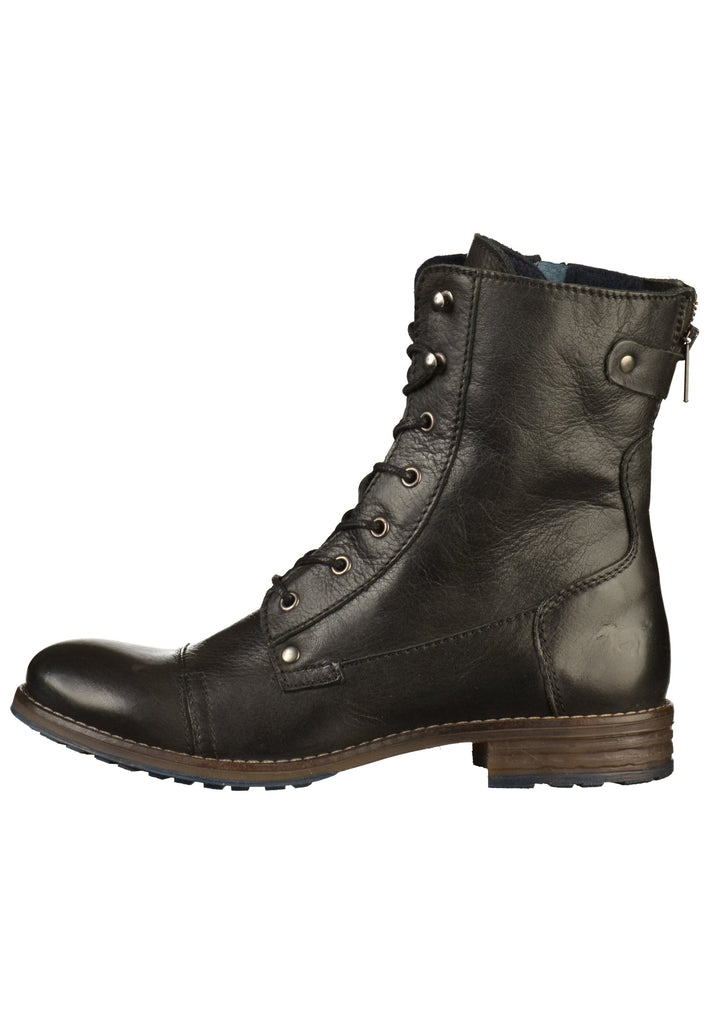 Mustang Stiefelette Leder Schwarz - surf4shoes
