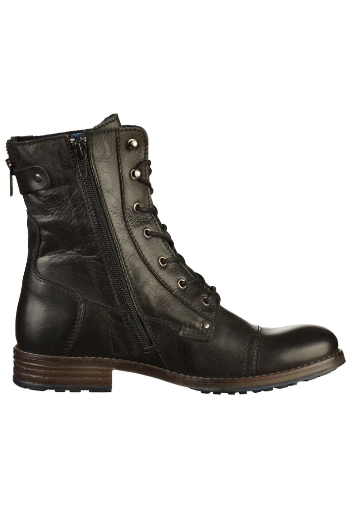 Mustang Stiefelette Leder Schwarz - surf4shoes