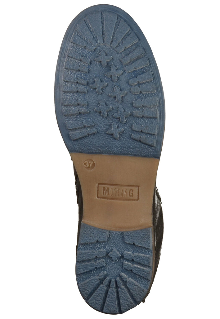 Mustang Stiefelette Leder Schwarz - surf4shoes