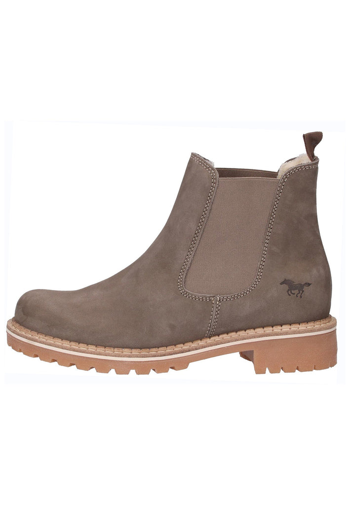 Mustang Stiefelette Leder Taupe - surf4shoes